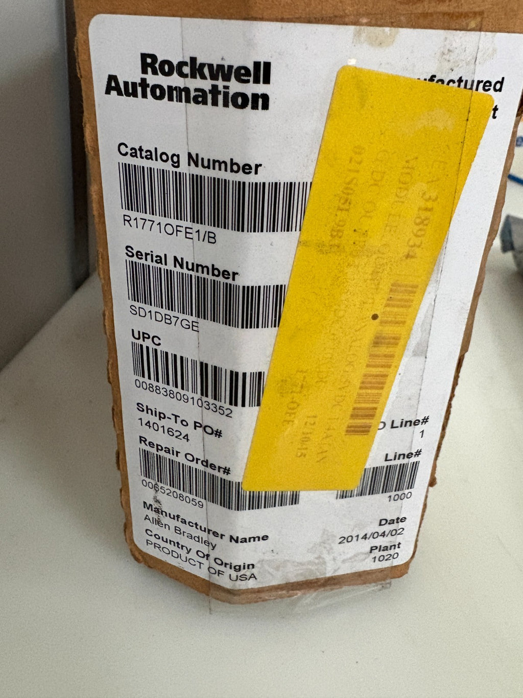ALLEN BRADLEY ANALOG OUTPUT MODULE 1771-0FE1/B3