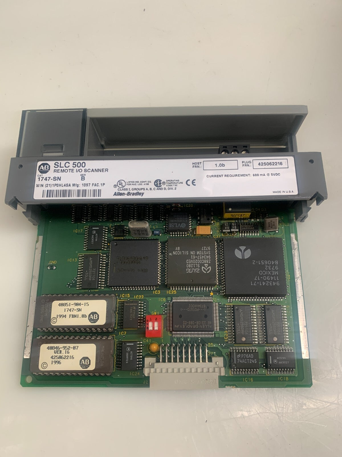 ALLEN BRADLEY  SLC 500    PLC Module  1747-SN  B  (used)2