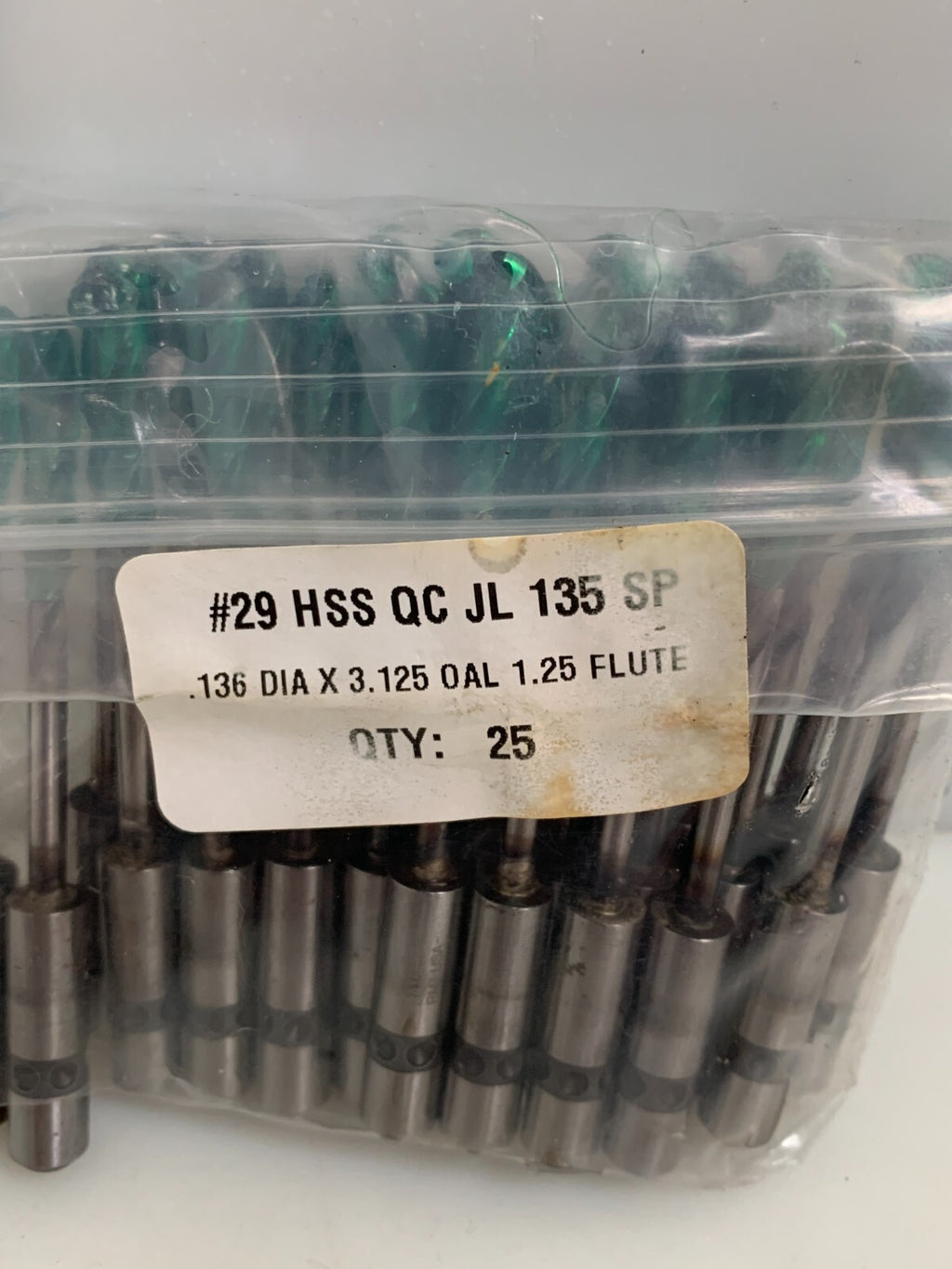 US TOOL PRECISION TWIST DRILL #29 .136 DIAX 3.125  1.25  FLUTE