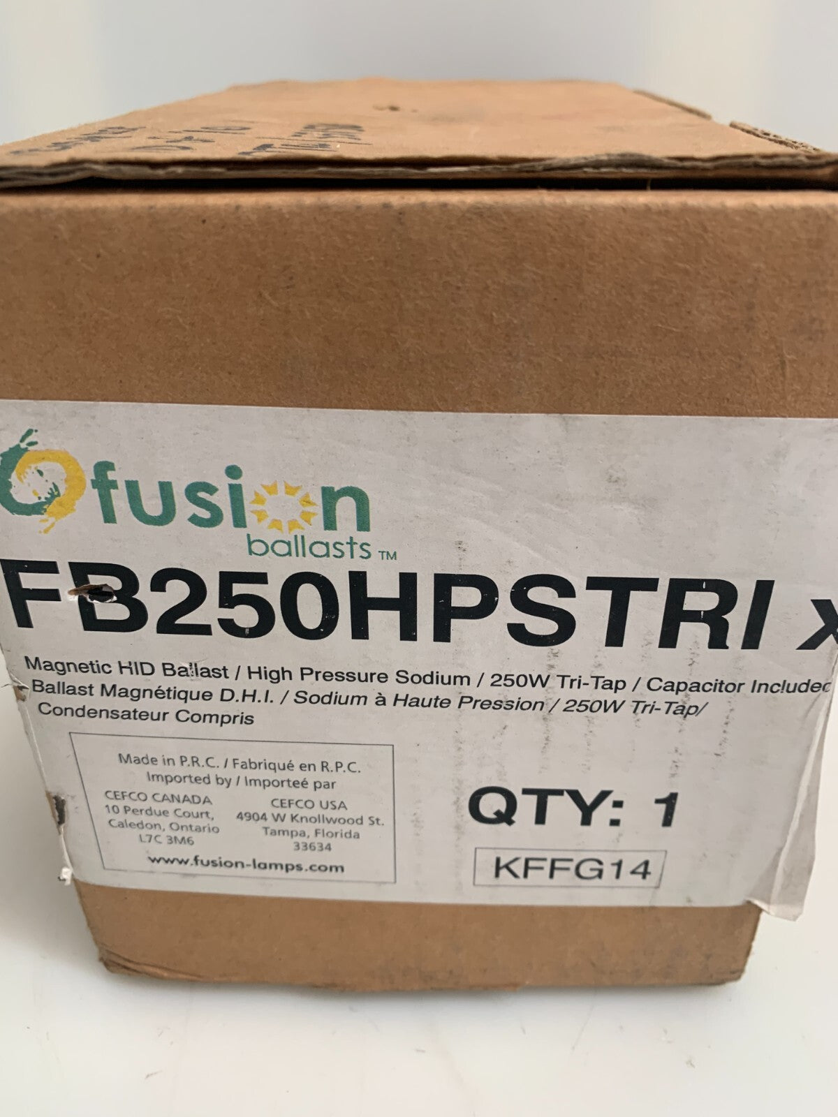 Fusion Ballasts Magnetic HID Ballast FB250HPSTRI w/ capacitor1