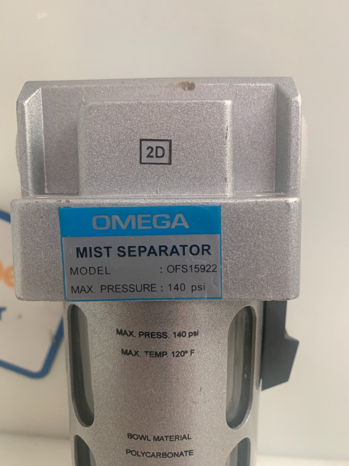 OMEGA MIST OIL SEPERATOR OFS15922 140 PSI