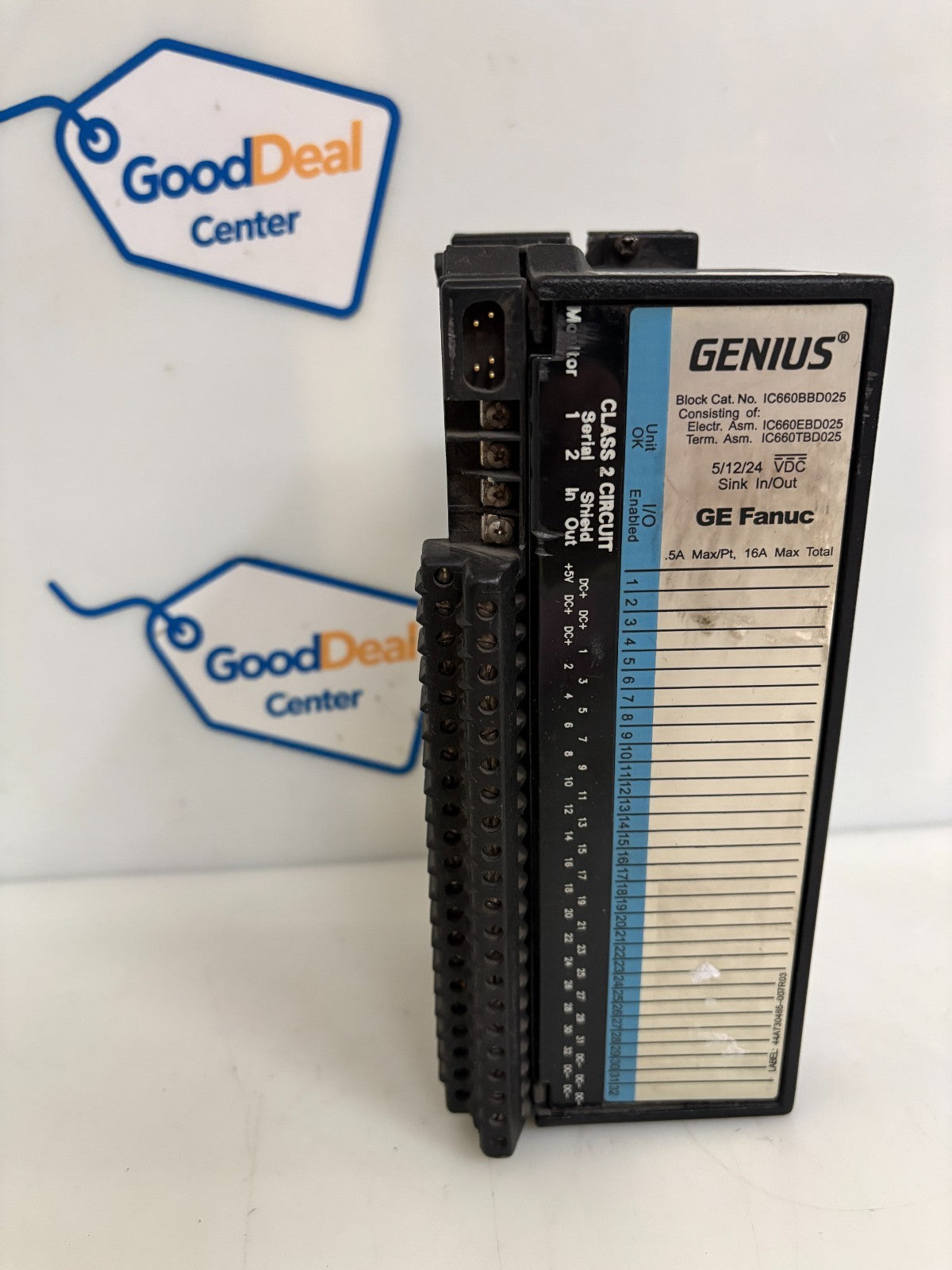GE FANUC GENIUS 5/12/24 VDC SINK IN/OUT IC660BBD025 W/IC660TBD025C0