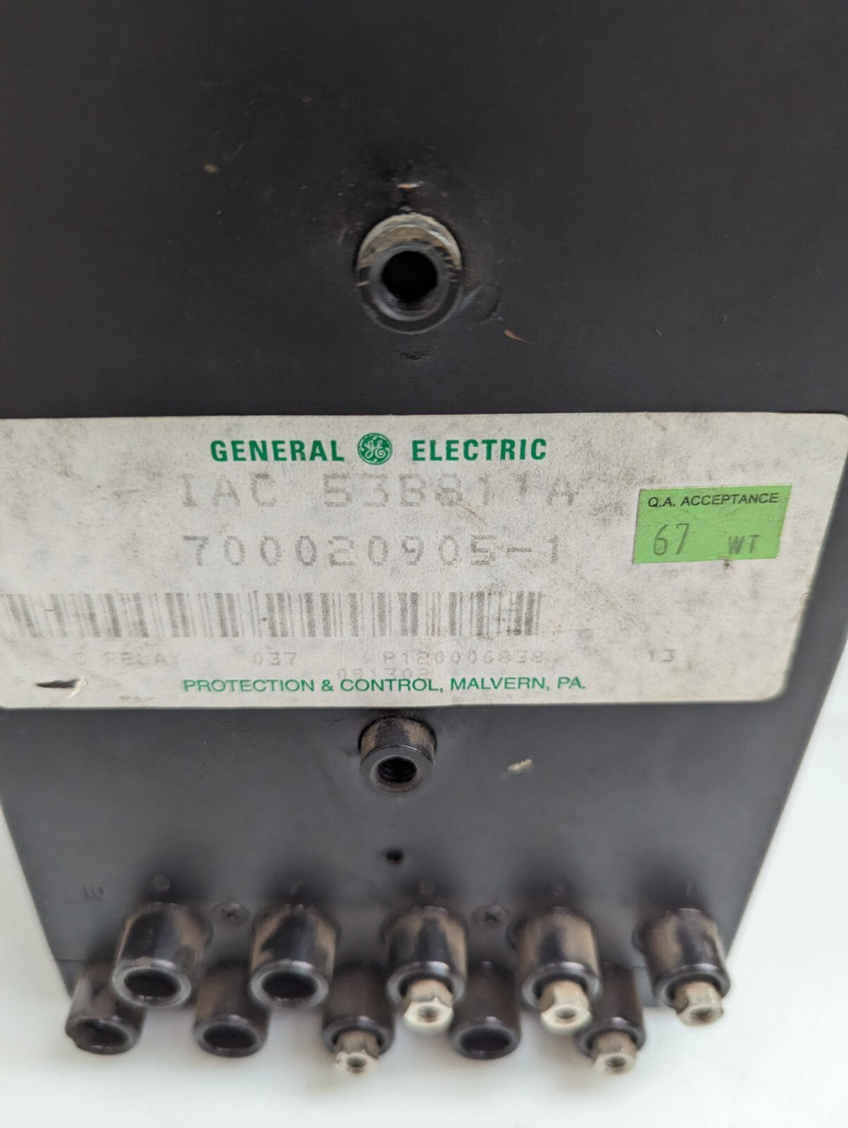 GE 12IAC53B811A Time Overcurrent Relay 1.5-12.0A1