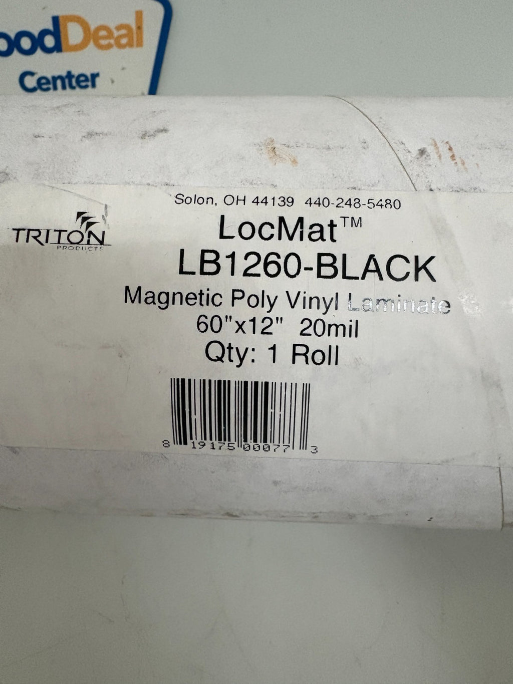 TRITON LOCMAT MAGNETIC POLY VINYL LAMINATE 60"X12" 20MM LB 1260-BLACK1