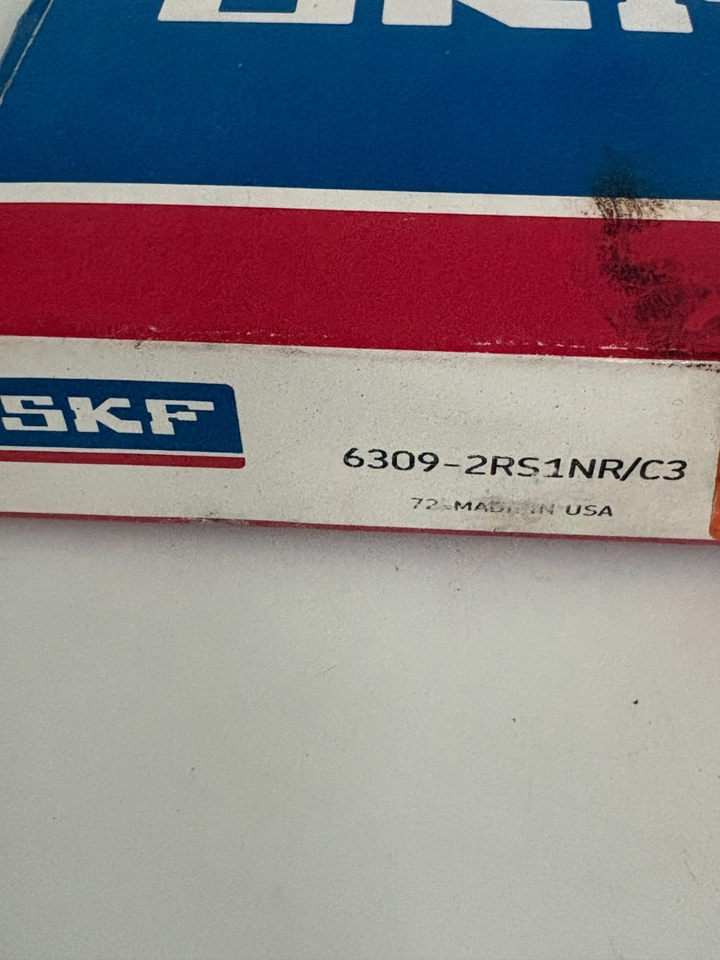 SKF DEEP GROOVE RADIAL BALL BEARING 6309-2RS1NR/C3