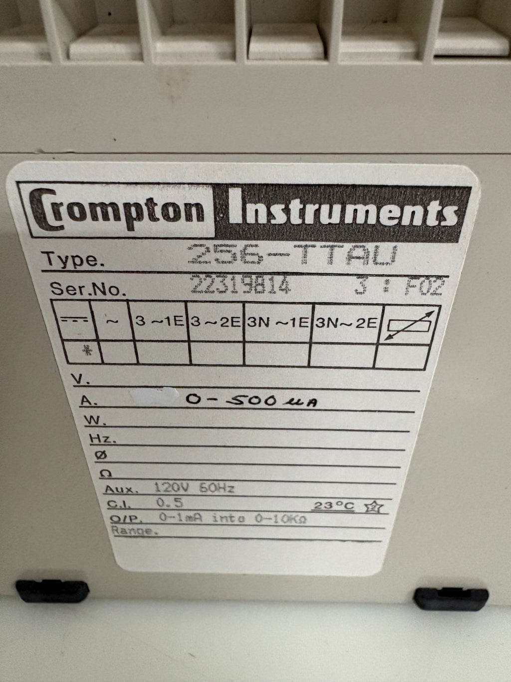 CROMPTON INSTRUMENTS TRANSDUCER 256-TTAU2