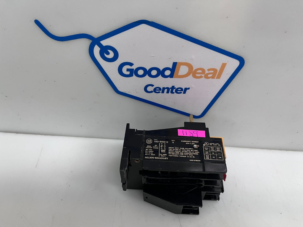ALLEN-BRADLEY 193-BSB 12 Overload Relay (Lot of 2)