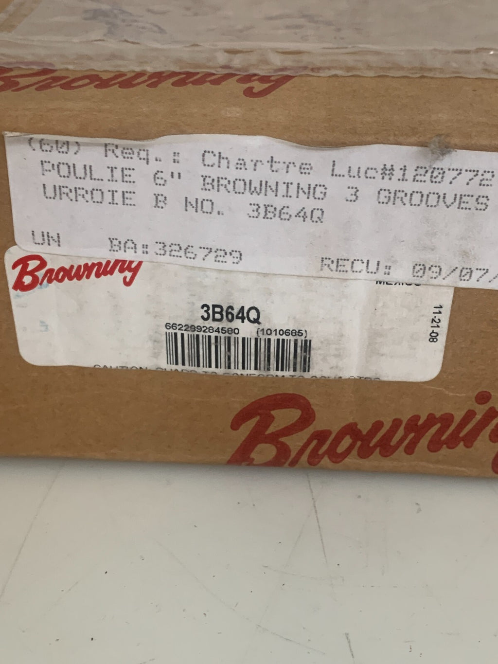 Browning 3B64Q Sheave, 3/4"-2 11/16" Bore, 6 3/4" OD -  #3B64 Q