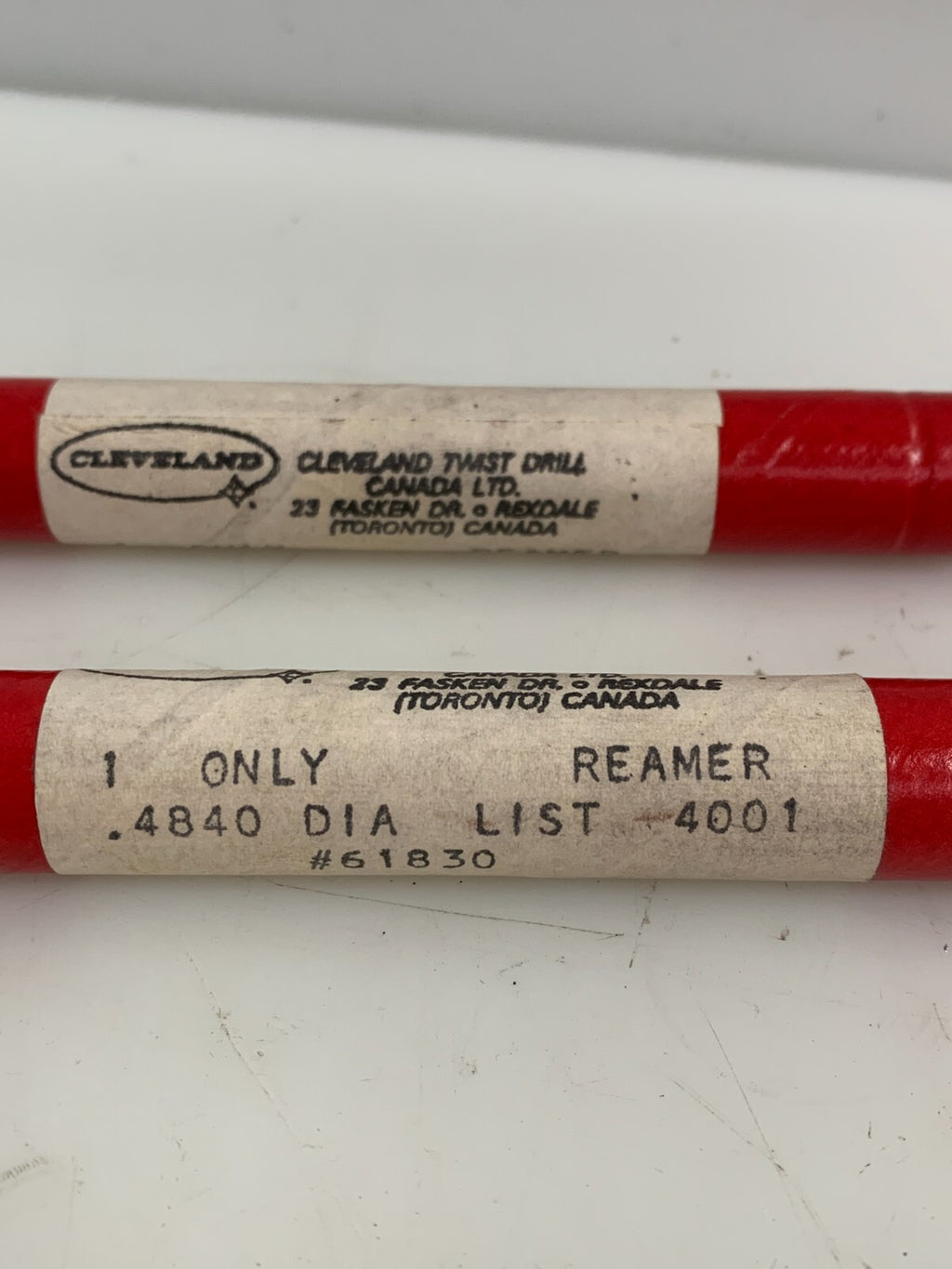 LOT OF 3 CLEVELAND REAMER STRAIGHT FLUTE .4840DIA #61830