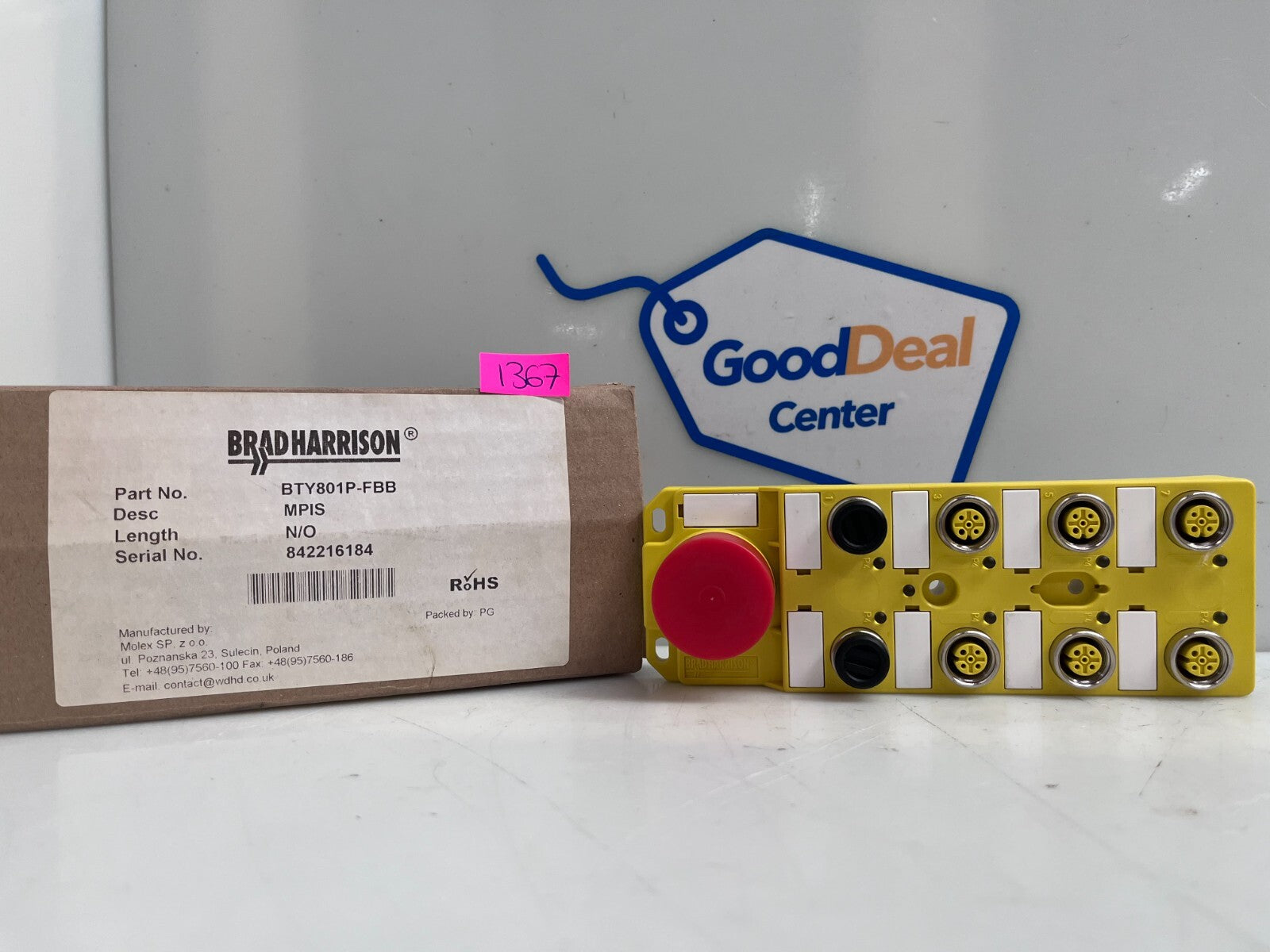 MOLEX WOODHEAD BTY801P-FBB PNP Connect 8 Port