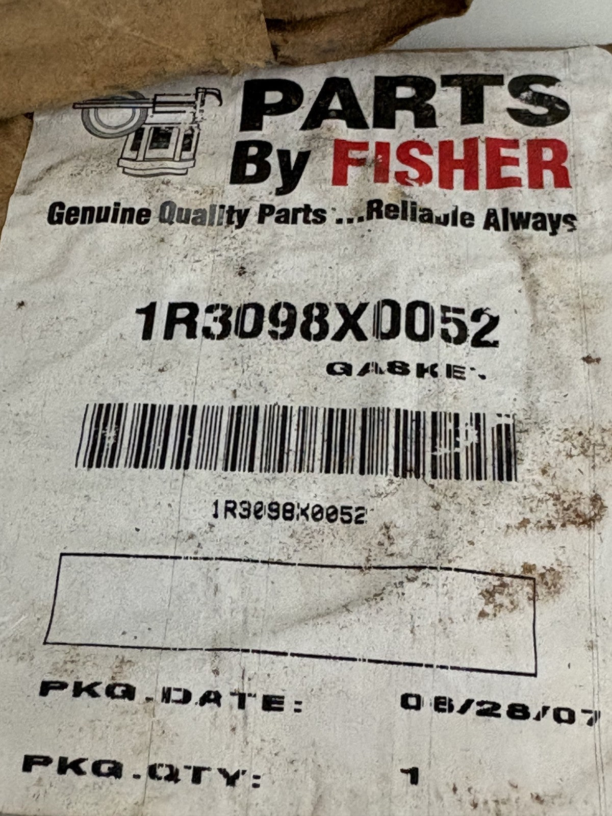 FISHER EMERSON KIT PART RGASKETX172