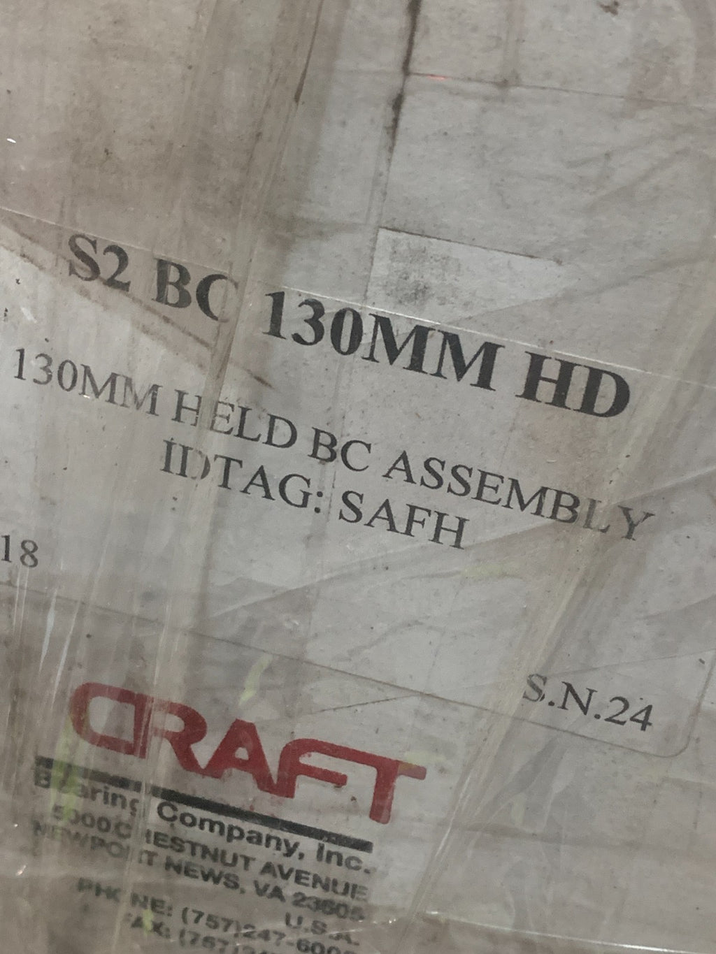 FAG CRAFT BEARING CYLINDRICAL ROLLER SPLIT BEARING S2 BC 130MM HD SAFH