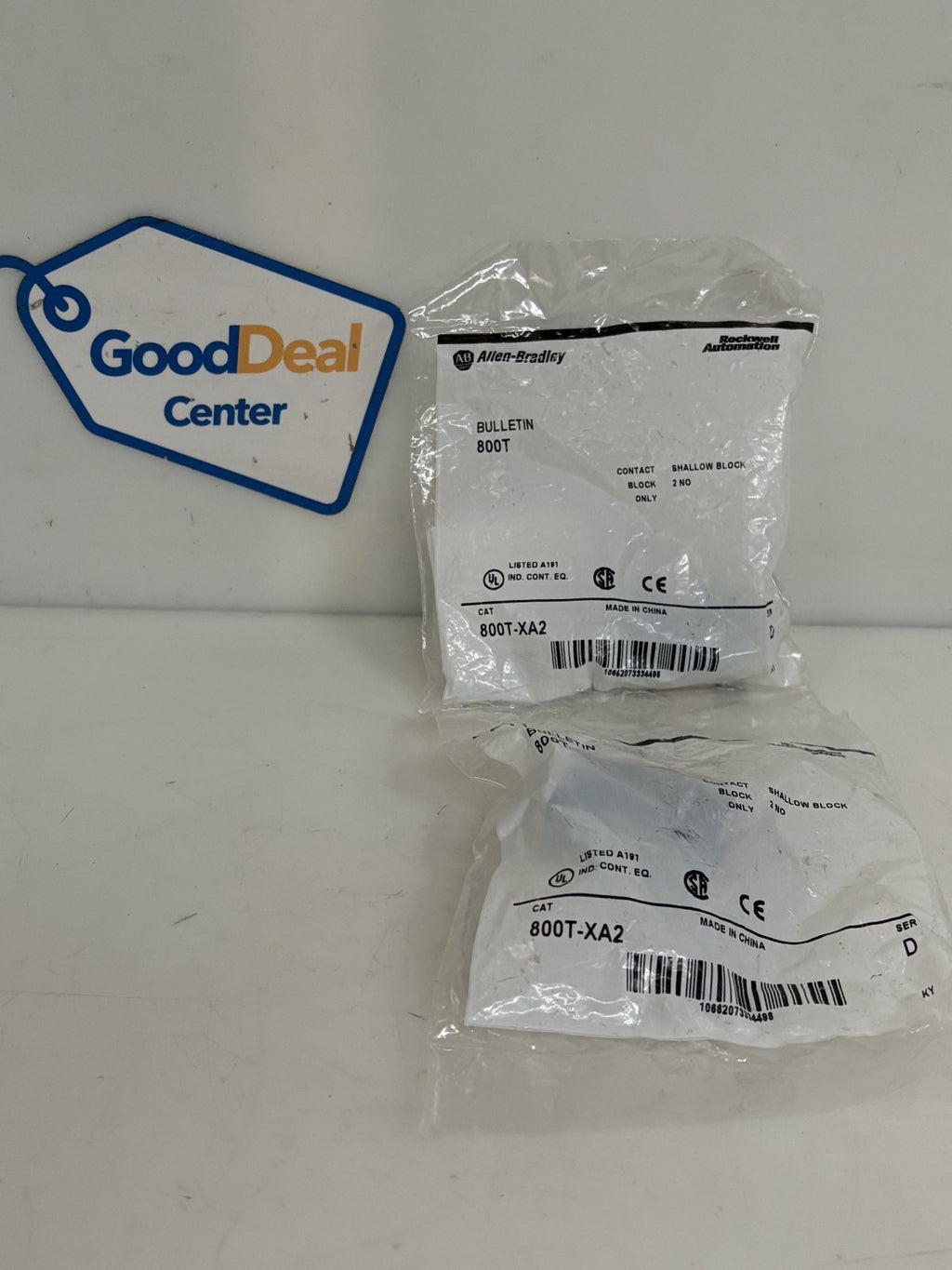 LOT OF 2 ALLEN BRADLEY CONTACT BLOCK 800T-XA2