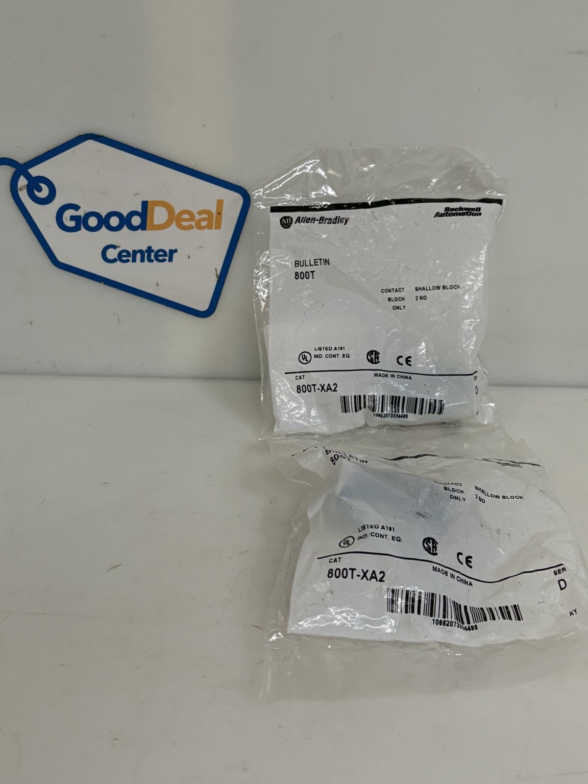LOT OF 2 ALLEN BRADLEY CONTACT BLOCK 800T-XA2