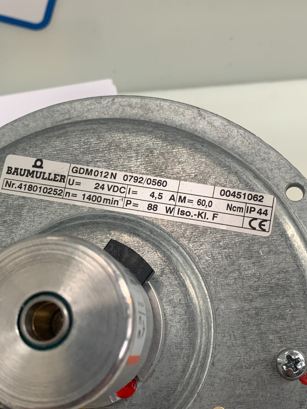 BAUMULLER MOTOR GDM012N 0792/0560 00451062 24VDC 88W