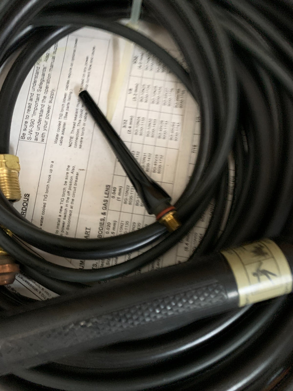 ARCAIR BLACK GOLD TIG TORCH SET 25 ' BGP-18-252