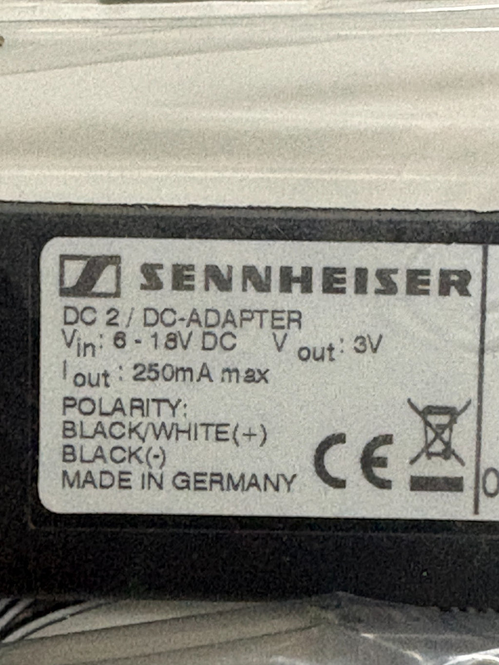 SENNHEISER DC 2 DC POWER ADAPTOR FOR WIRELESS EVOLUTION G2