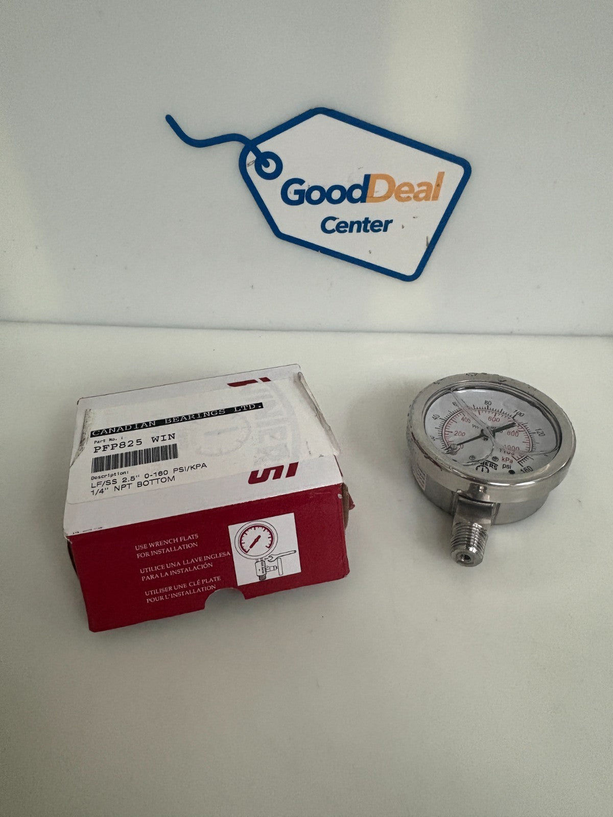 WINTERS S.STEEL 0-160PSI PRESSURE GAUGE PFP825