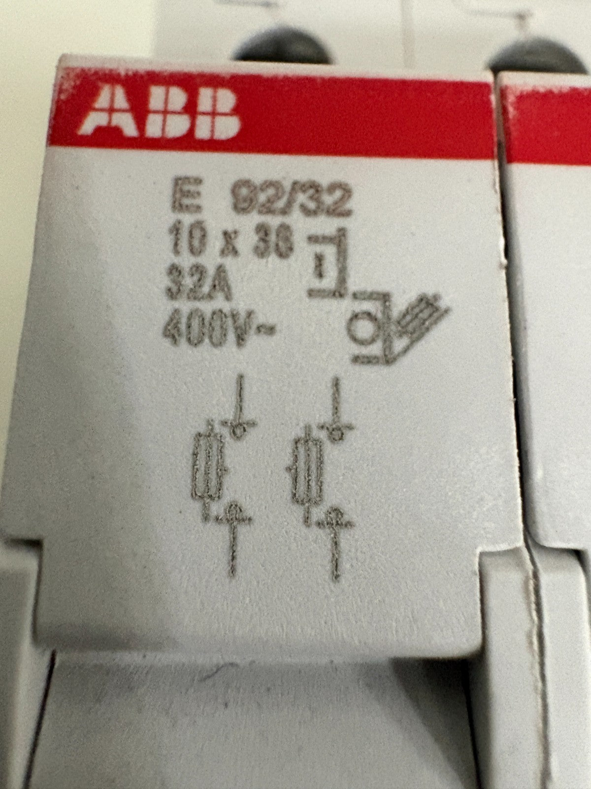 LOT OF 2 ABB FUSE SWITCH DISCONNECTOR E 92/322
