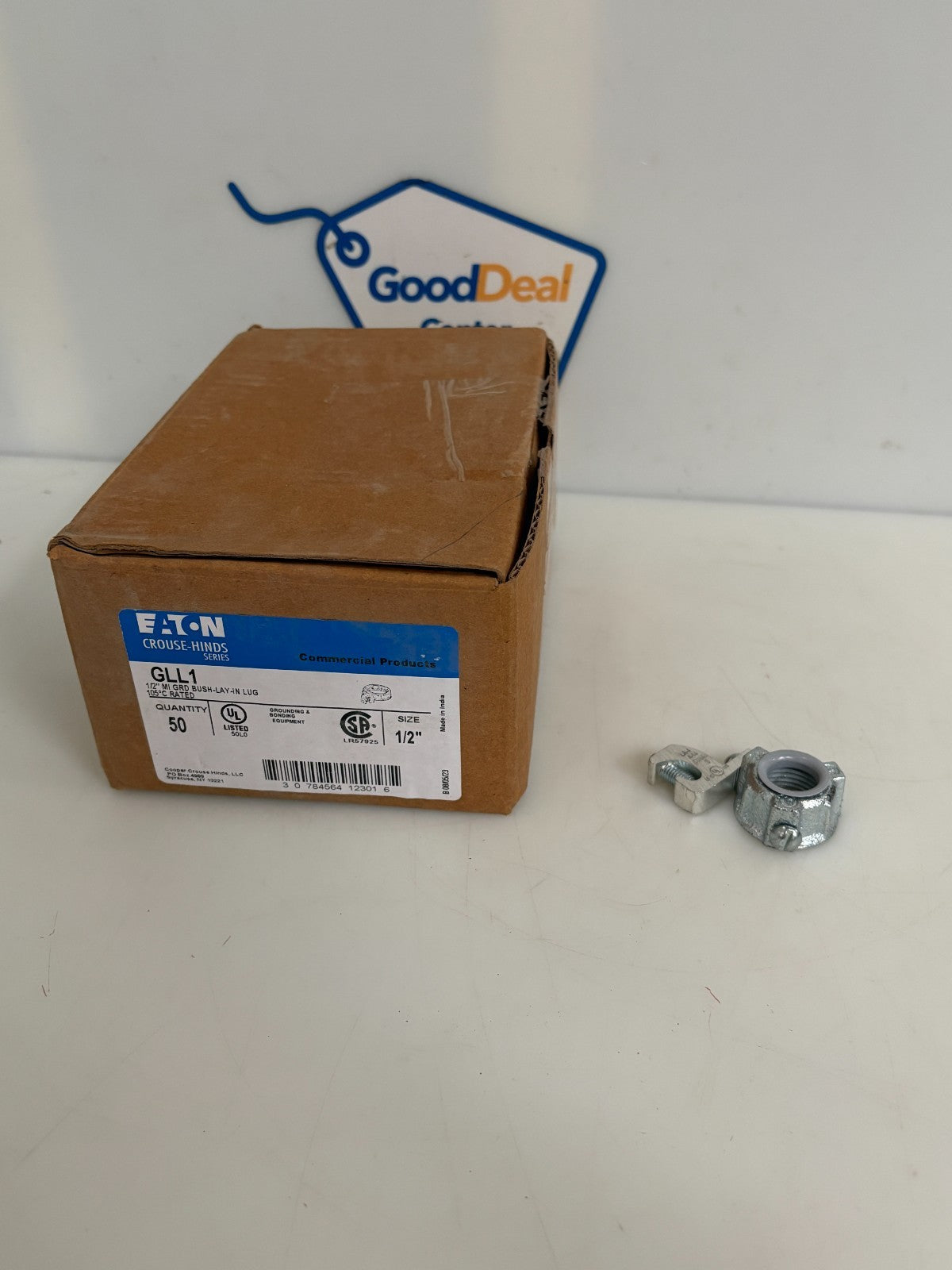EATON CROUSE HINDS 1/2" MI GROUND BUSH-LAY-IN LUG #GLL1 50 PER BOX0