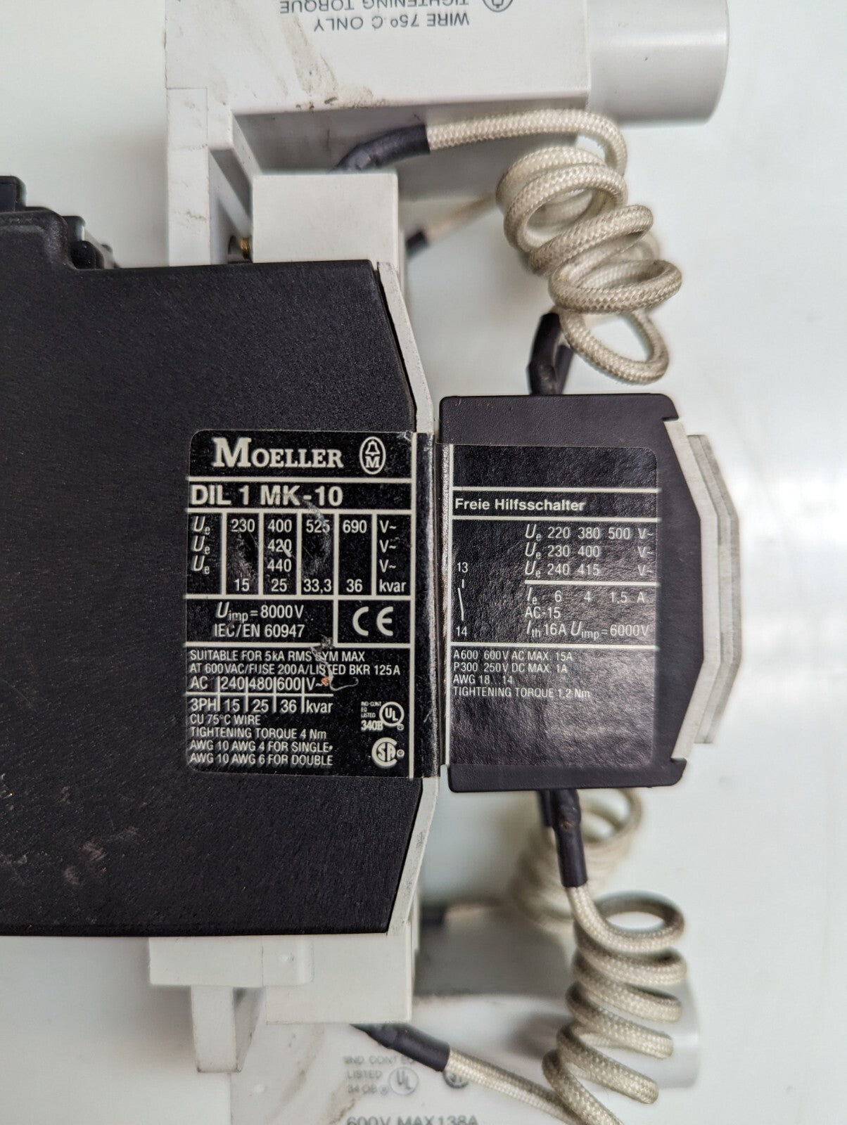 Moeller DIL0MK-10 Protective Coil with RC DIL 250 Surge suppressor