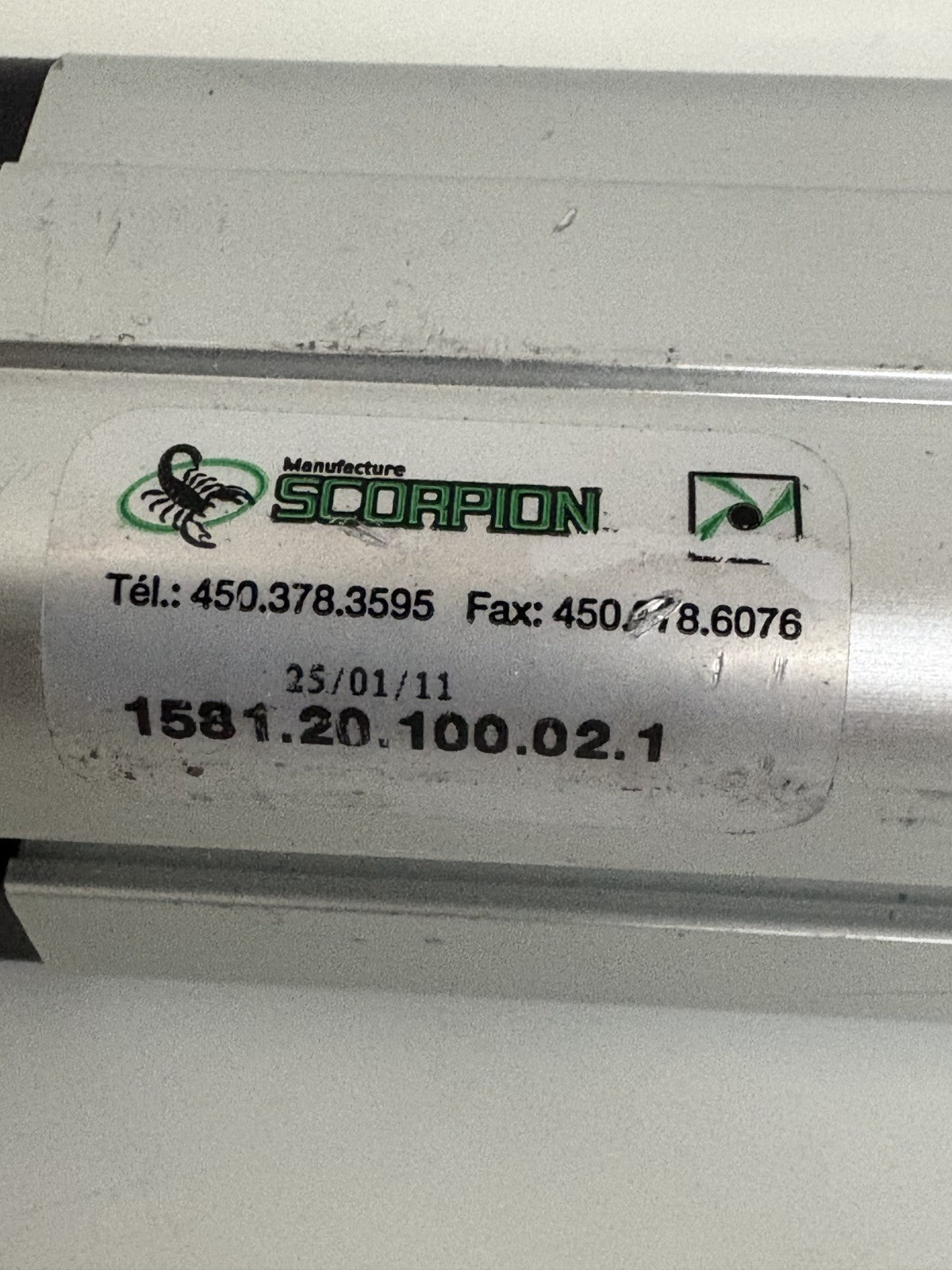 PNEUMAX SCORPION PNEUMATIC CYLINDER 1581.20.100.02.1