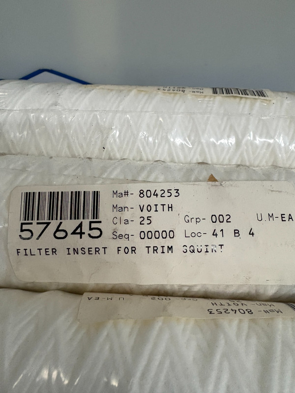 LOT OF 15 VOITH FILTER INSERT FOR TRIM SQUIRT #57645