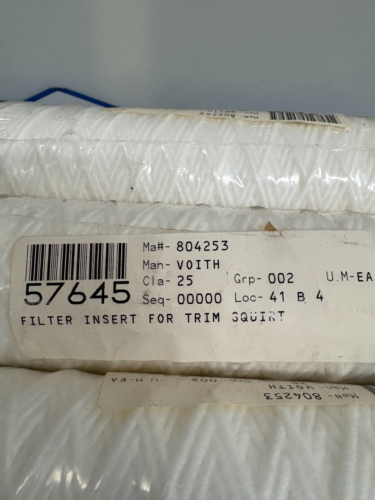 LOT OF 15 VOITH FILTER INSERT FOR TRIM SQUIRT #57645