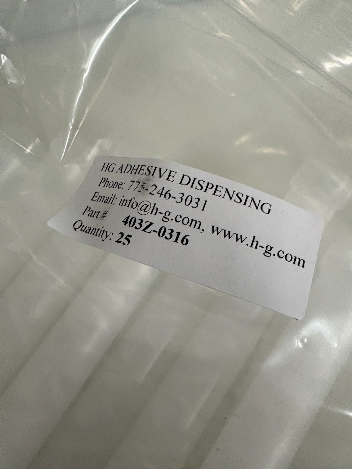 APPLIED ADHESIVE HG ADHESIVE MIXING DISPENSING TUBE 403Z-0316 500/CS2