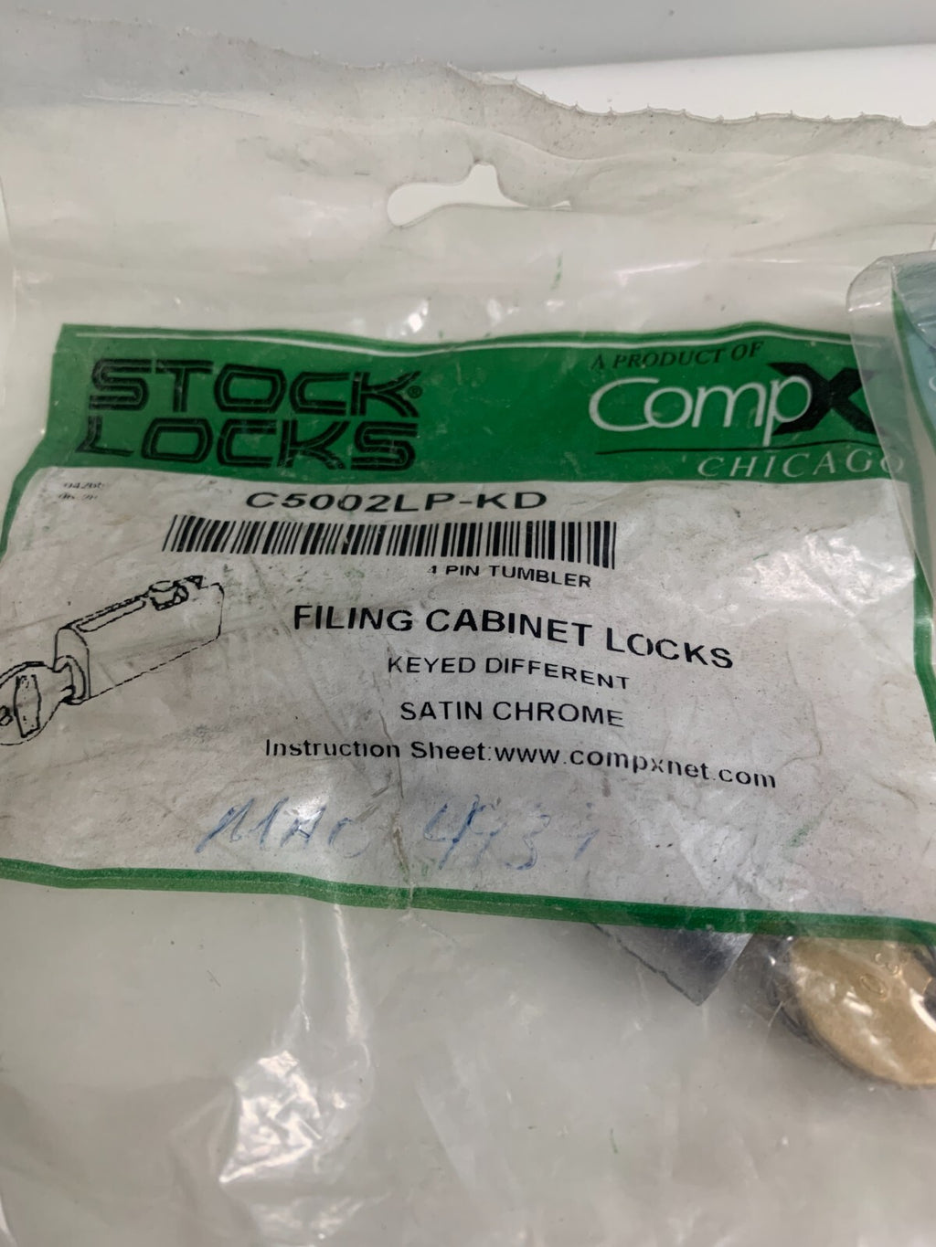LOT OF 6 COMP X CHICAGO FILING CABINET LOCKS C 500Z LP-KD