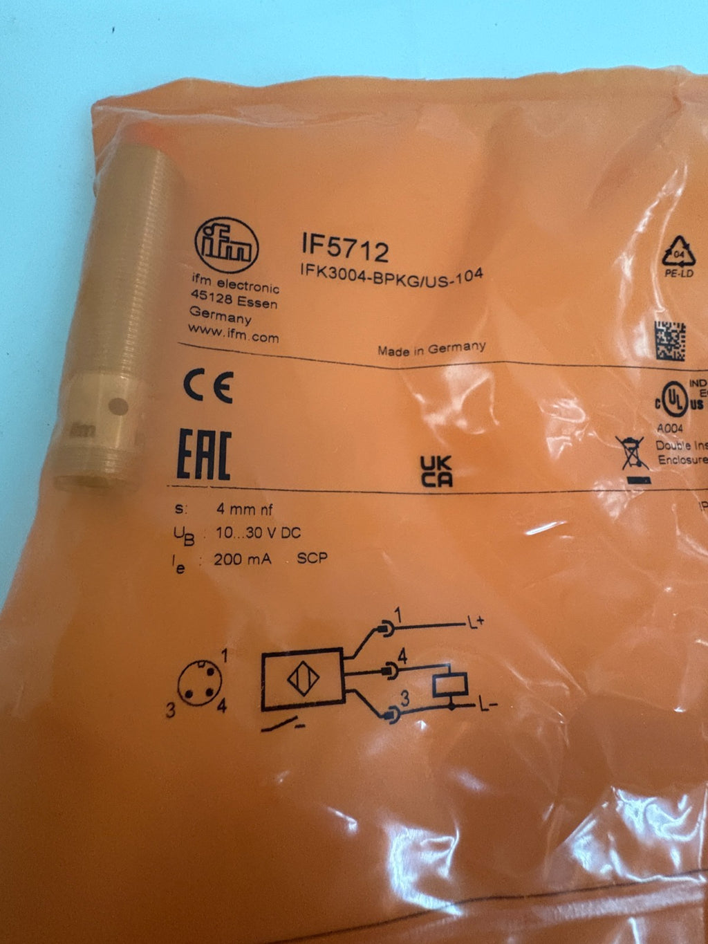 IFM INDUCTIVE SENSOR IF5712 IFK3004-BPKG/US-104