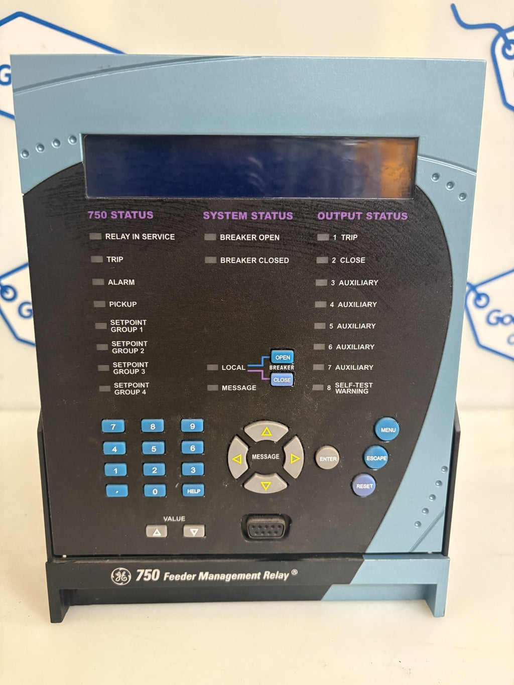 GENERAL ELECTRIC SR 750 FEEDER MANAGEMENT RELAY 750-P5-G5-HI-A20-R-E