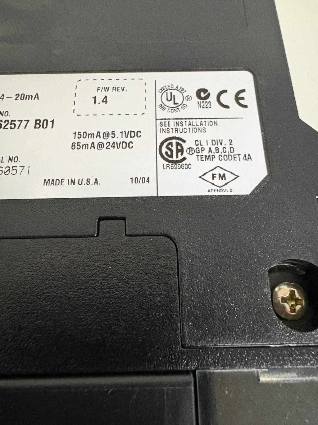 HONEYWELL ANALOG INPUT TC-IAH161 J01 #97062577 B01