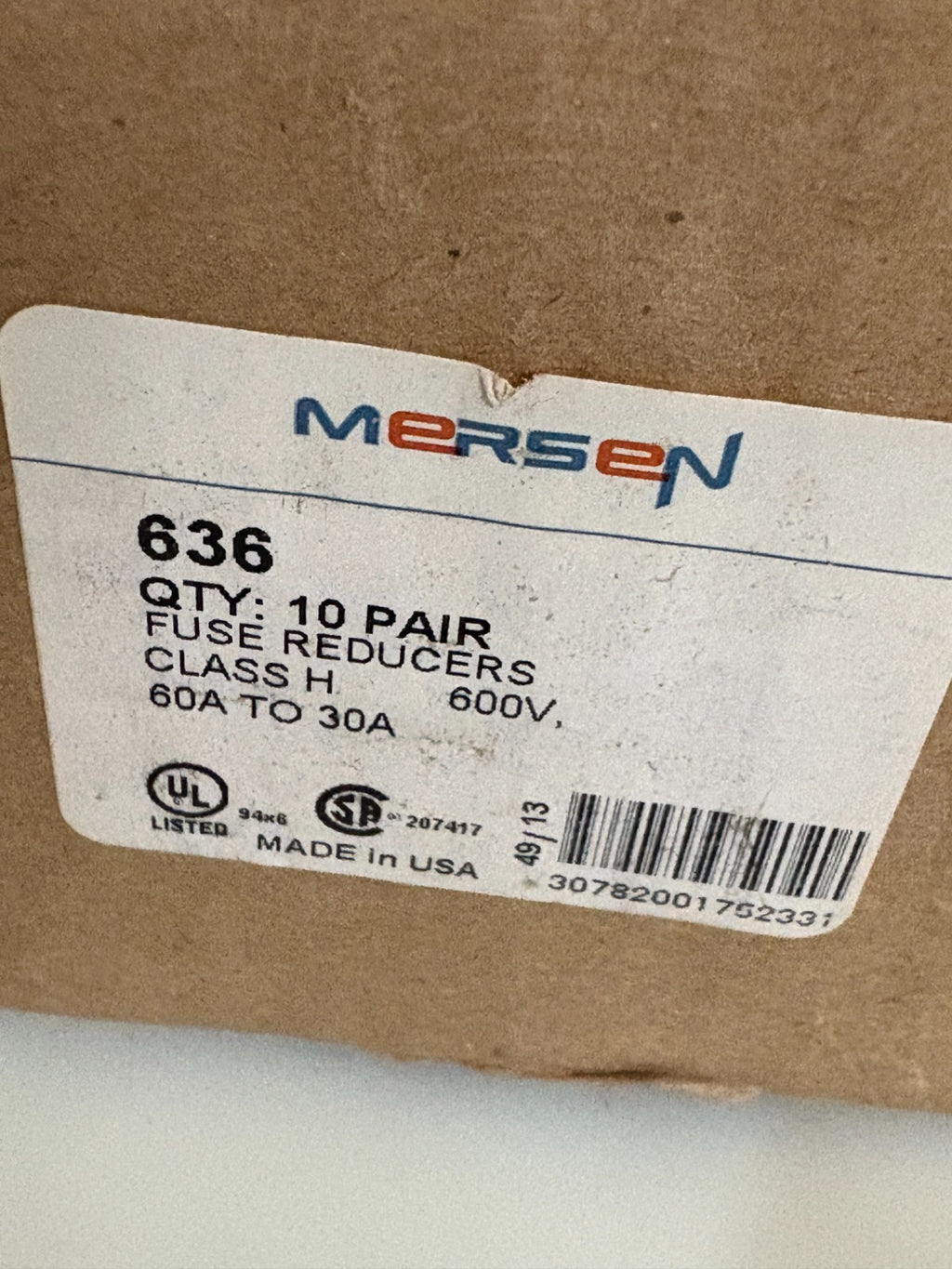 LOT OF 13 MERSEN FUSE REDUCER #636