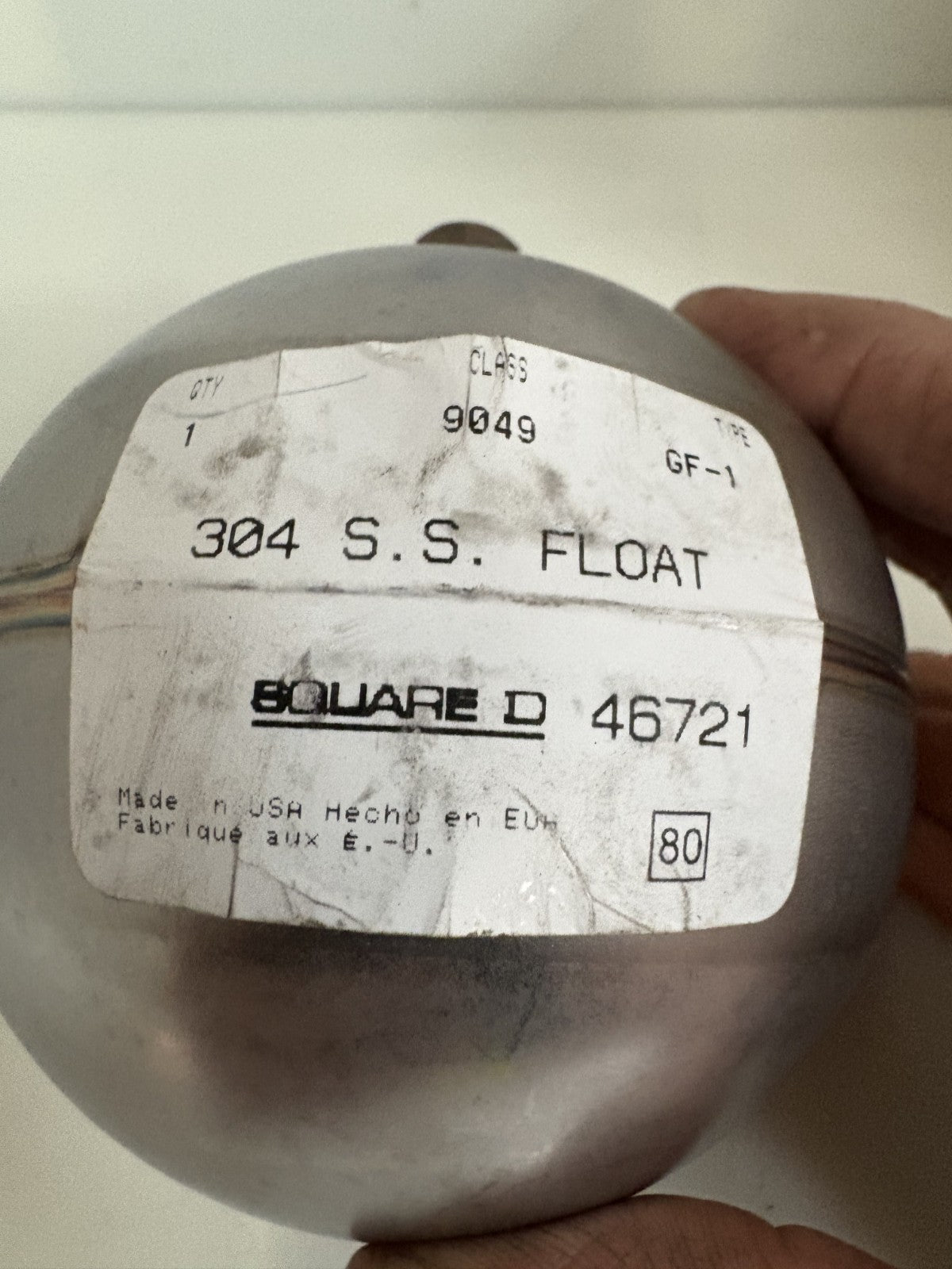 SQUARE D S.STEEL FLOAT 304 #46721