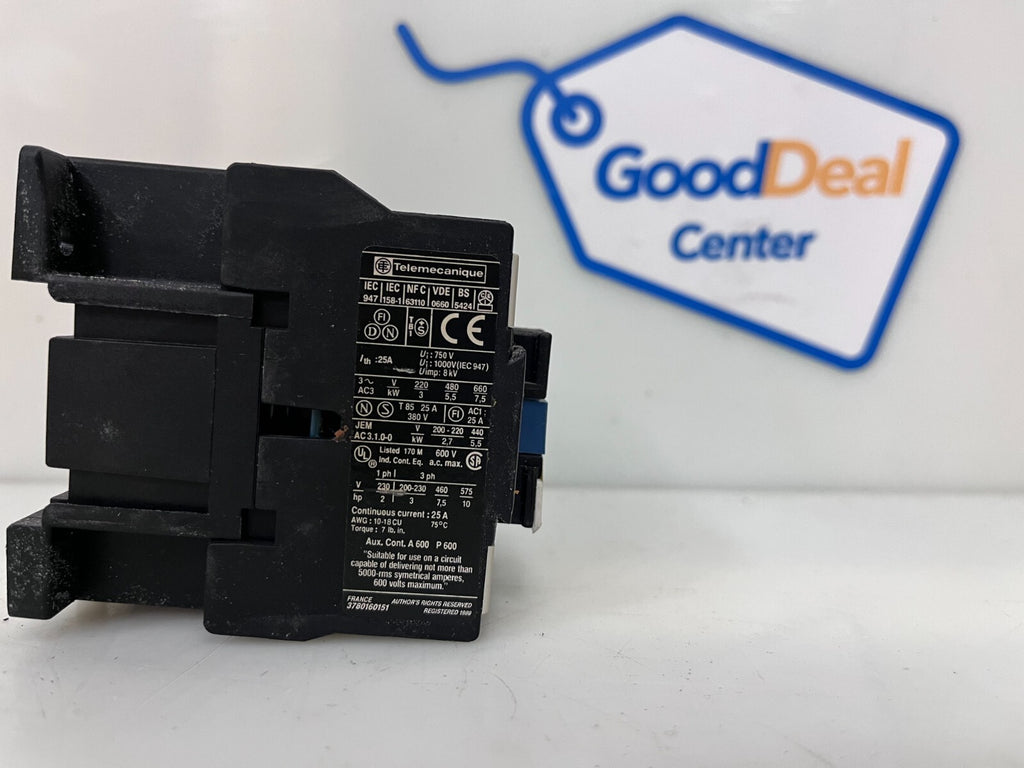 Lot of 2 Telemecanique Contactor LC1-D1201