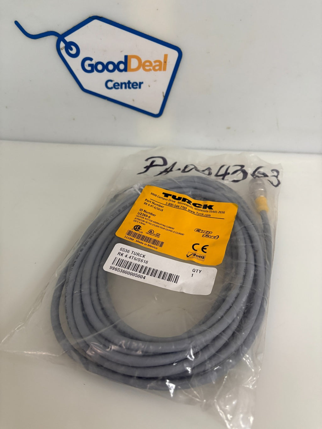 TURCK EURO FAST CONNECTOR CABLE RK4.4T-6/S 618