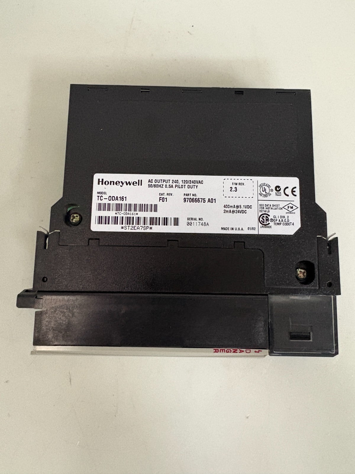 HONEYWELL AC OUTPUT PILOT DUTY TC-ODA161 F01 97066675 A01