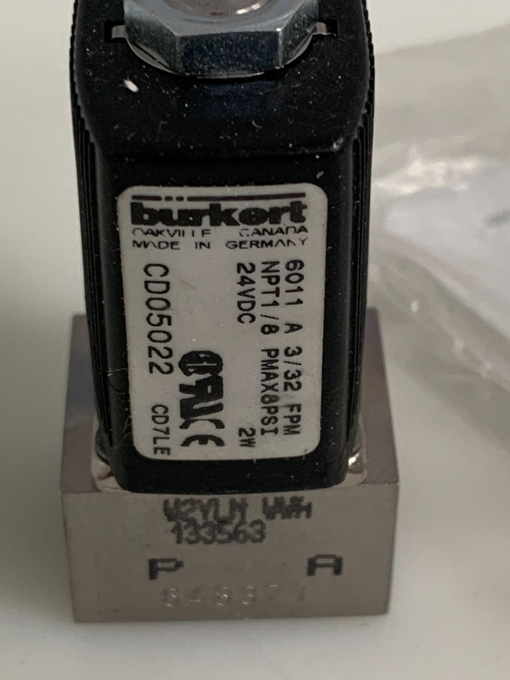 BURKERT ELECTRICAL CONNECTOR 6011 A 3/32 CD05022
