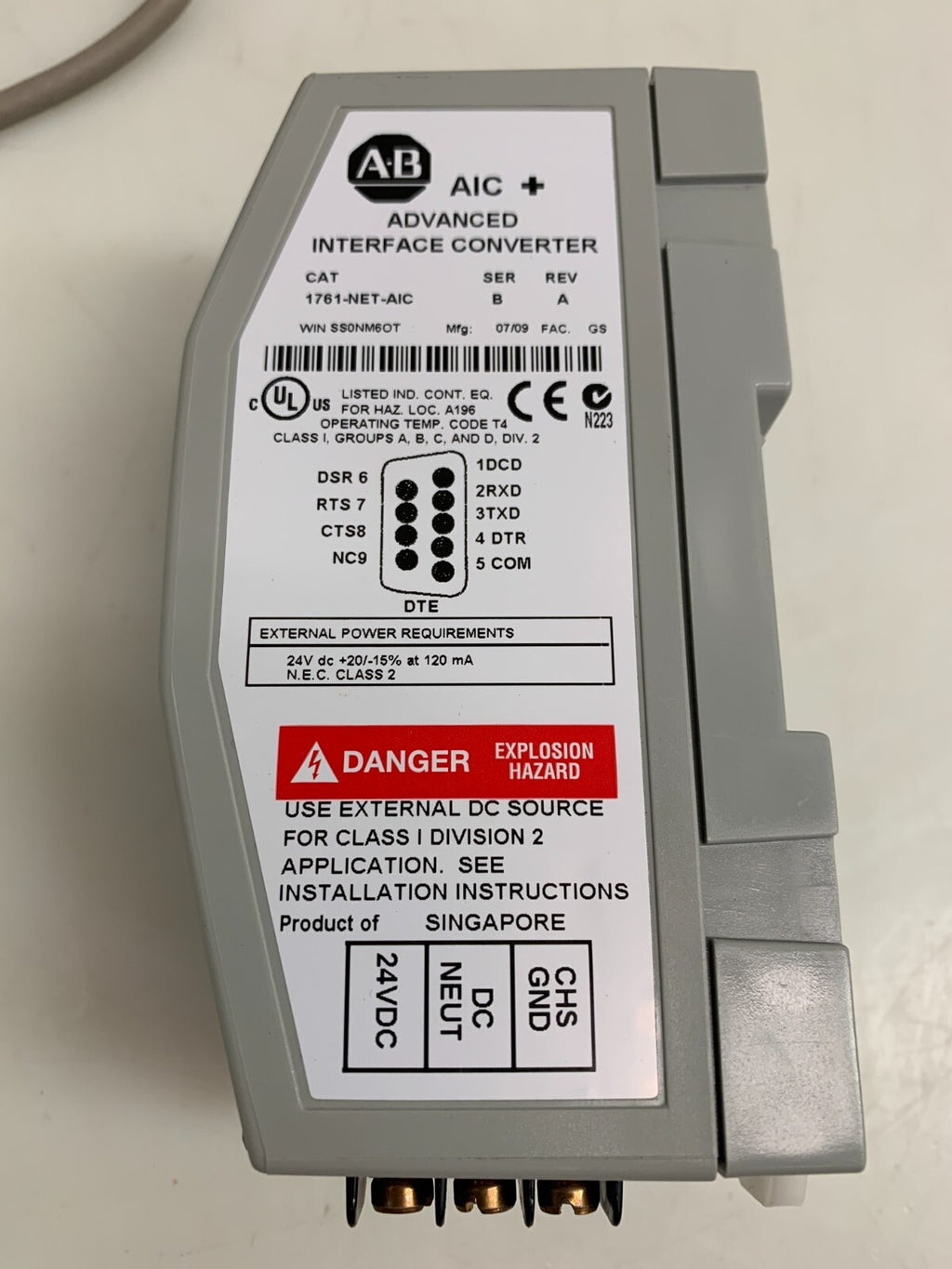 Allen-Bradley 1761-NET-A/C Interface Module Ser B2