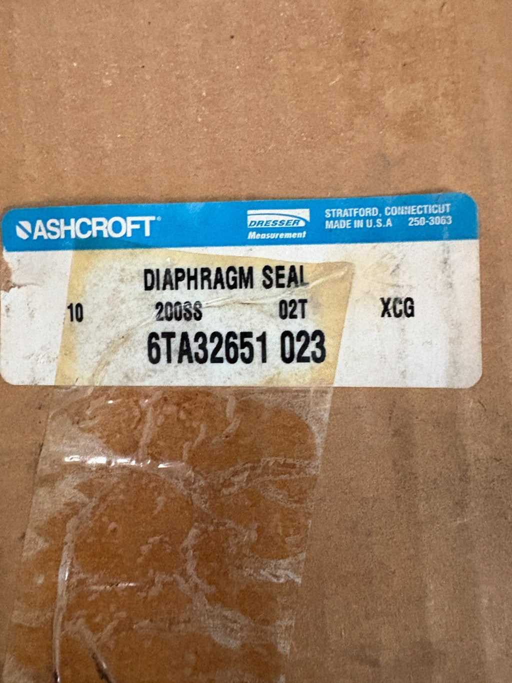 ASHCROFT PROCESS GAUGE 1259 W/C1018 0-200 PSI2