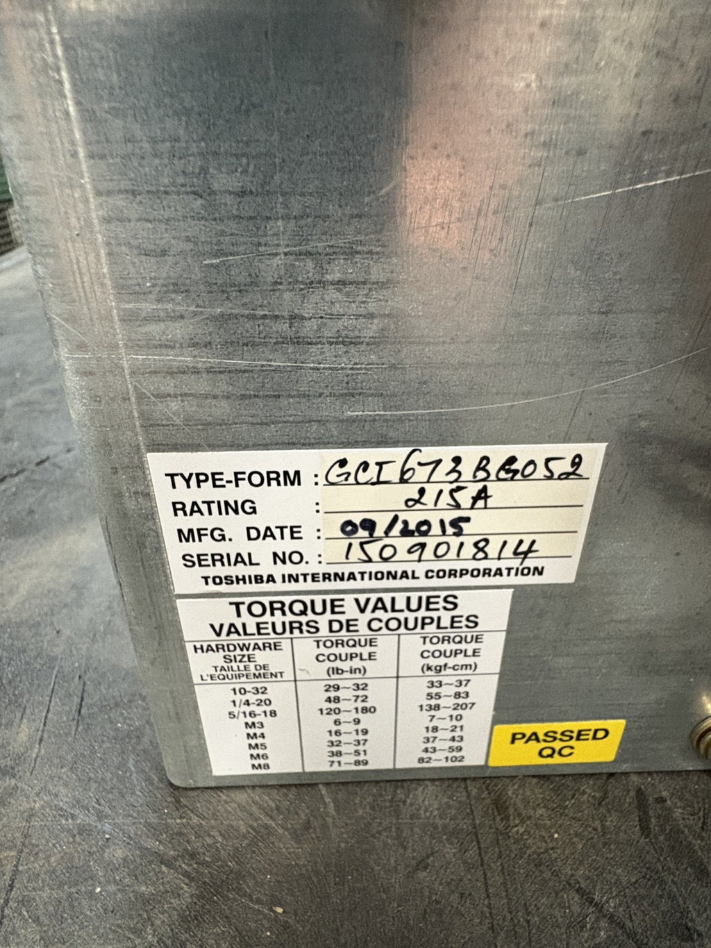 TOSHIBA TRANSISTOR INVERTER DRIVE GCI 673 B6 0526