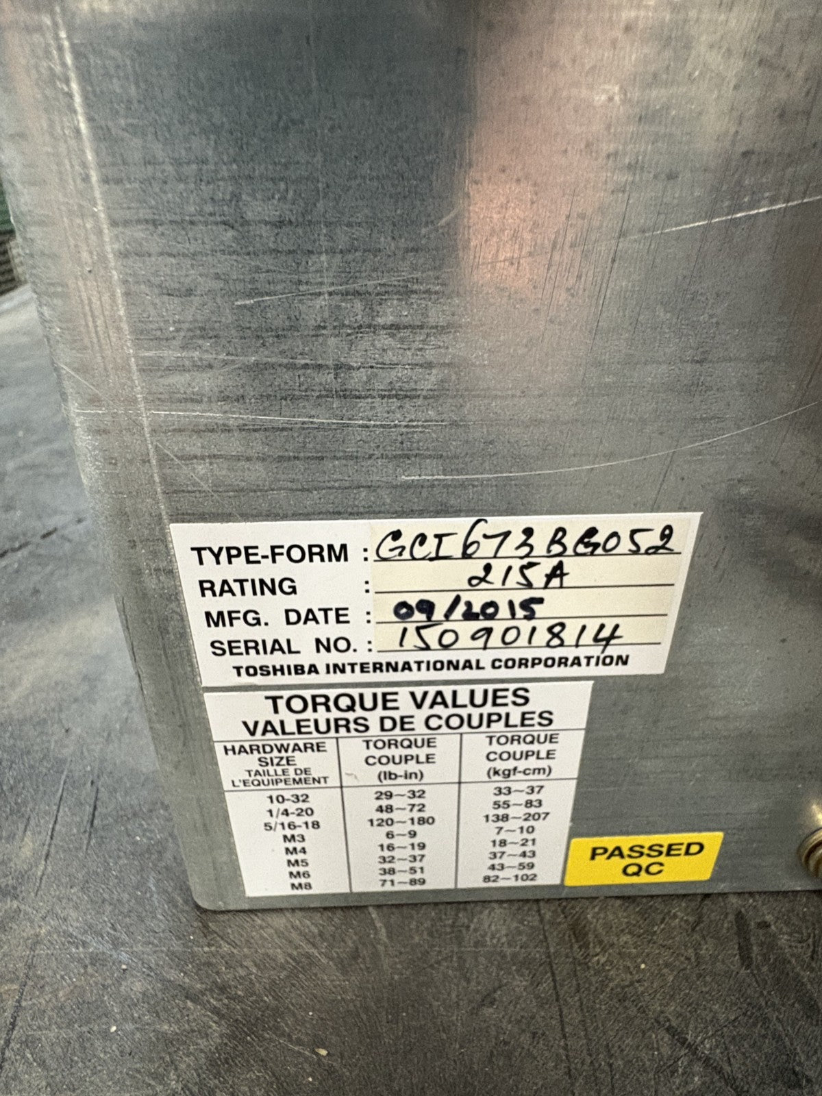 TOSHIBA TRANSISTOR INVERTER DRIVE GCI 673 B6 0526
