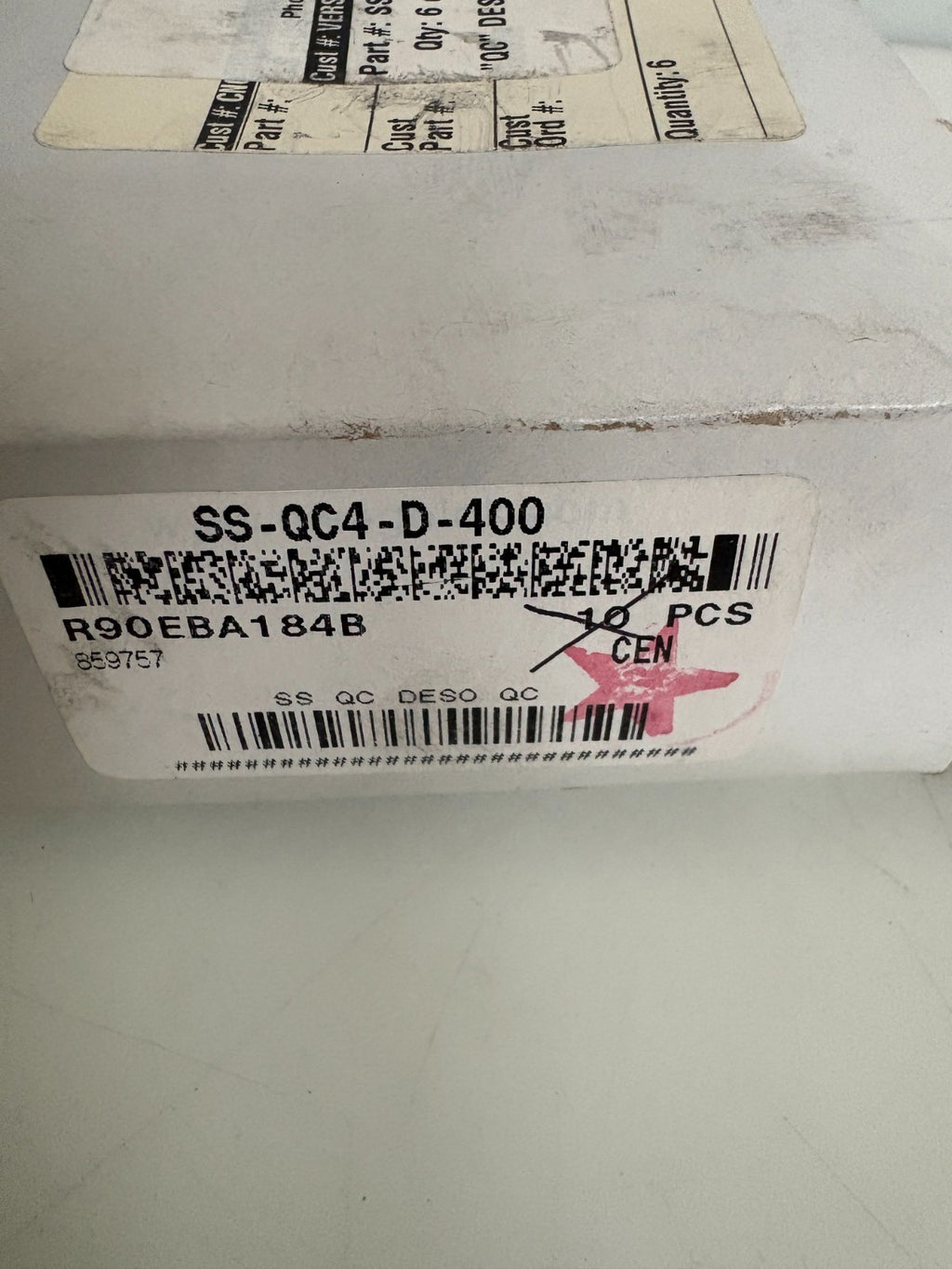LOT OF 2 SWAGELOK QUICK CONNECT SS-QC4-D-400