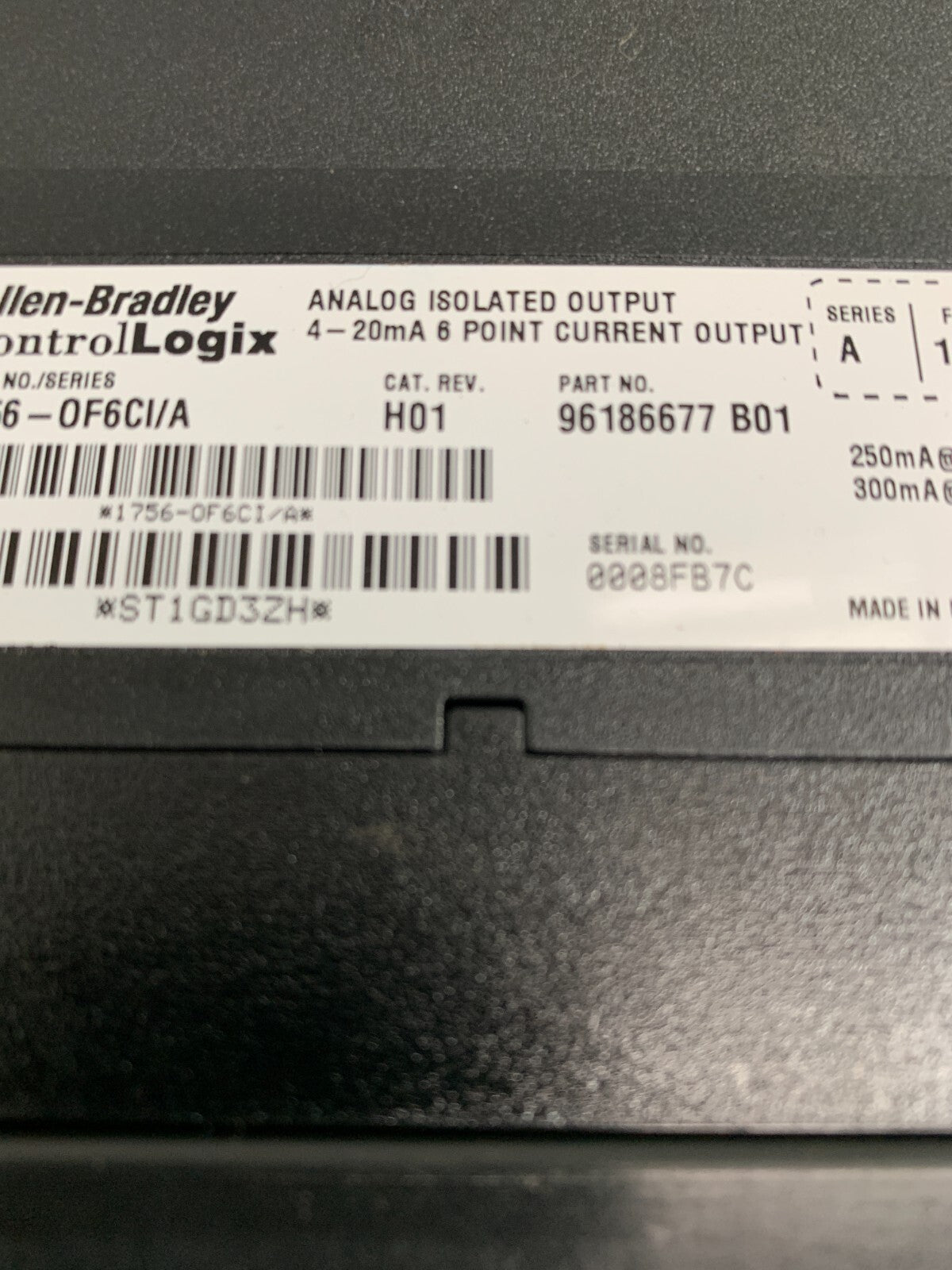 ALLEN BRADLEY / Logix   1756-OF6CI/A  PLC Module  H01