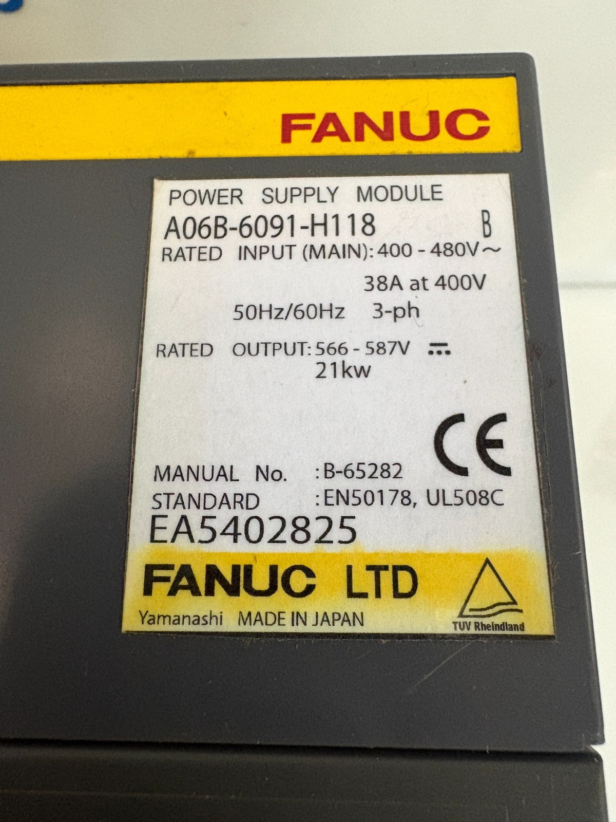 GE FANUC POWER SUPPLY MODULE A06B-6091-H1181