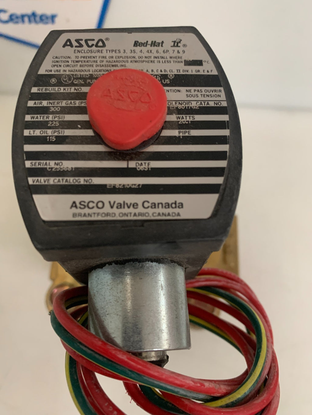 ASCO RED HOT SOLENOID VALVE EF8210G27