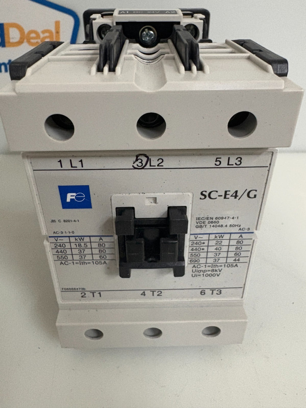 FUJI ELECTRIC CONTACTOR SC-EA/G W/2 AUXILLIARY CONTACT BLOCK SZ-AS11