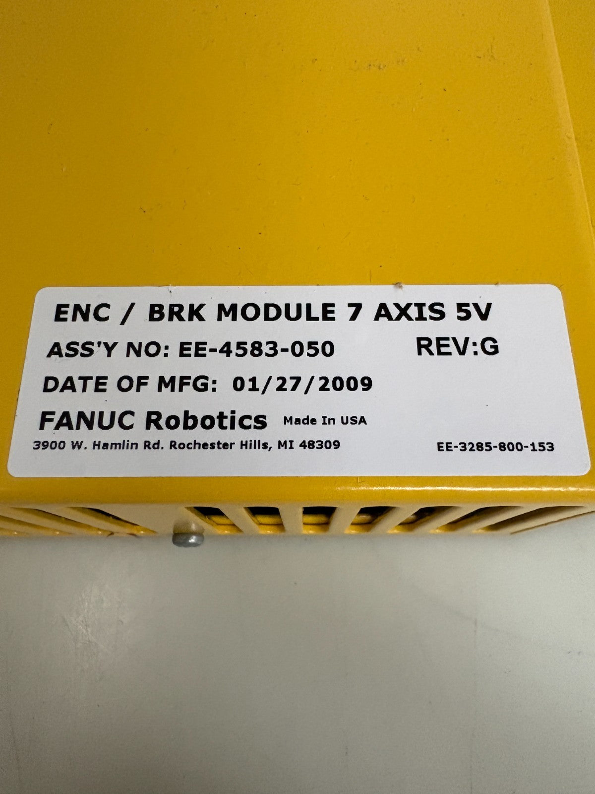 GE FANUC ROBOTICS ENCODER BRAKE MODULE EE-4583-050