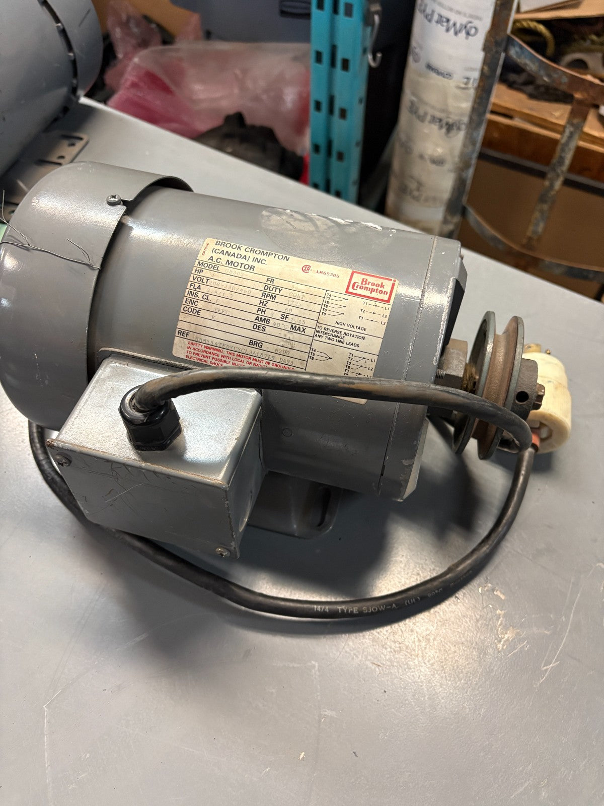 BROOK CROMPTON AC MOTOR 1HP